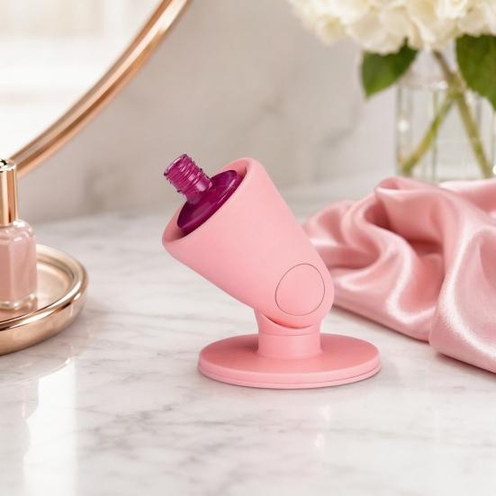 Nostalgie Hinge Untippable Nail Polish Bottle Holder, Anti-Spill Tilted Stand, Display Rack for Home, Salon