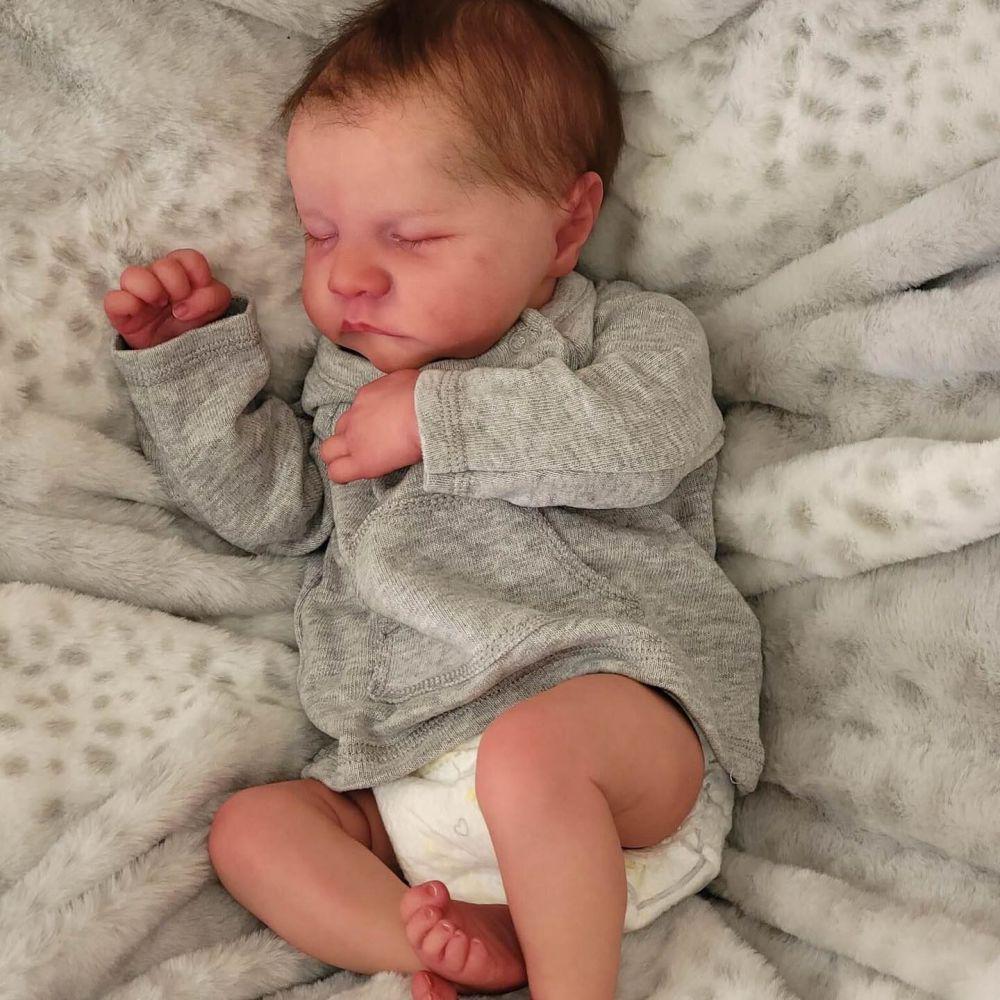 Levi Reborn Baby Doll: 17" Soft Vinyl Doll for Early Education.