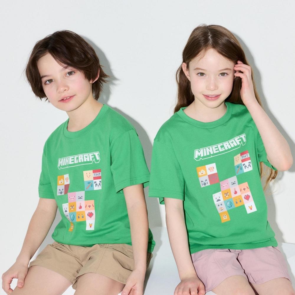 

Футболка UNIQLO KIDS с рисунком Minecraft UT, короткий рукав