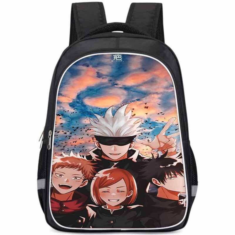 Spacious Jujutsu Kaisen Backpack For Kids With Lightweight Oxford Fabric
