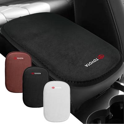 Auto Mittelkonsolenpolster Fell Leder Auto Armlehne Sitzbox Abdeckung für Chr Corolla Camry Rav4 Yaris Hilux Prius Prado Verso