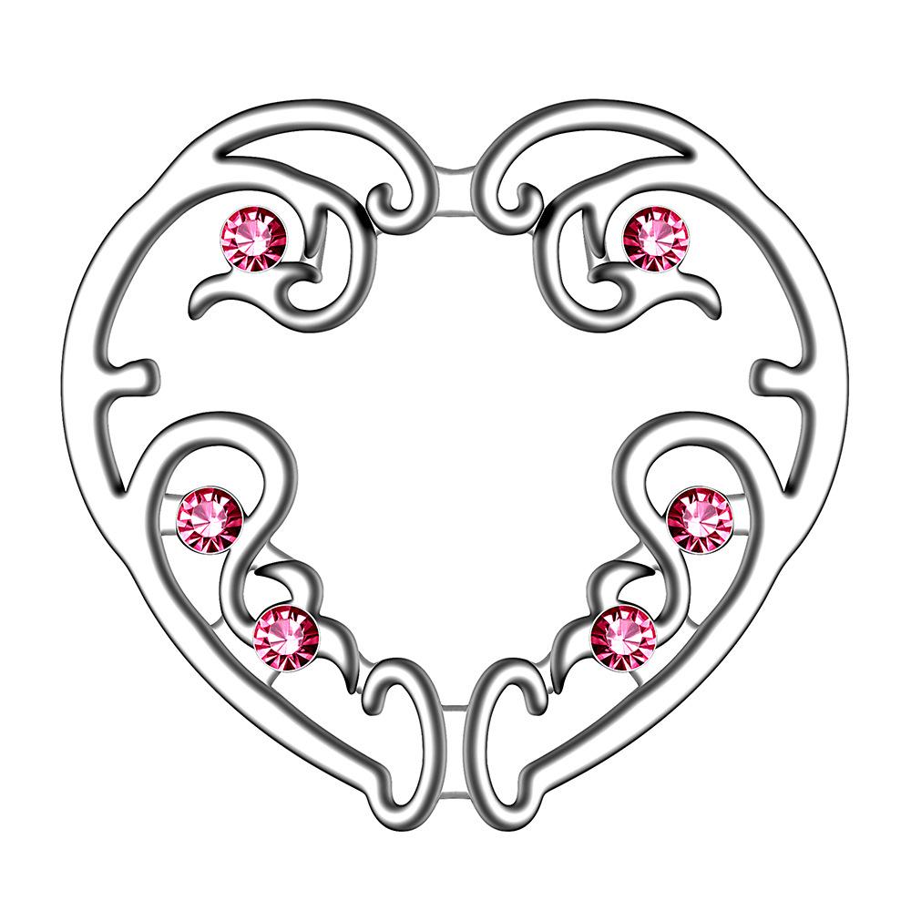 Heart-Shaped Stainless Steel Hollow Nipple Studs with Anti-Diamond Design