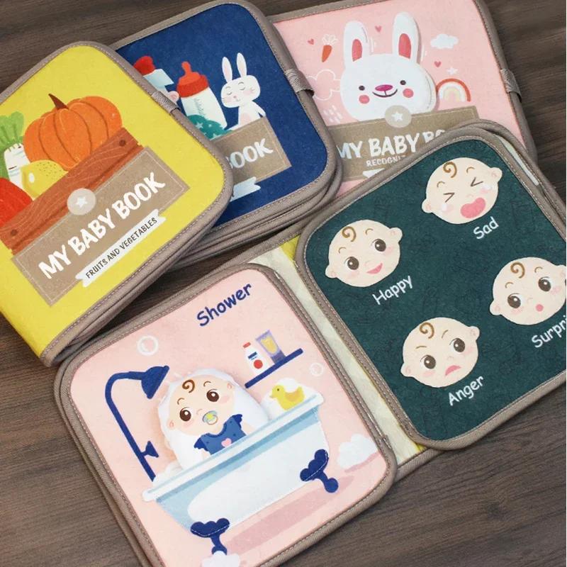 Montessori Busy Book Baby Early Education Book Animal Cognitive Cloth Books Puzzle Toy Repeated Paste Books & Sensory Toys