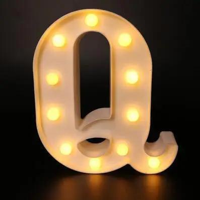Decorative Letters Alphabet Letter LED Lights Luminous Number Lamp Decoration Battery Night Light Party Baby Bedroom Decoration