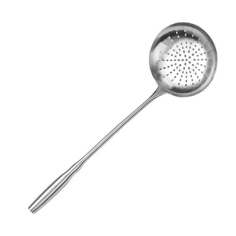 Stainless Steel Slotted Spoon for Scooping Noodles, Large Household Kitchen Filter Screen, Hot Pot Oil Grid Spoon, Chef
