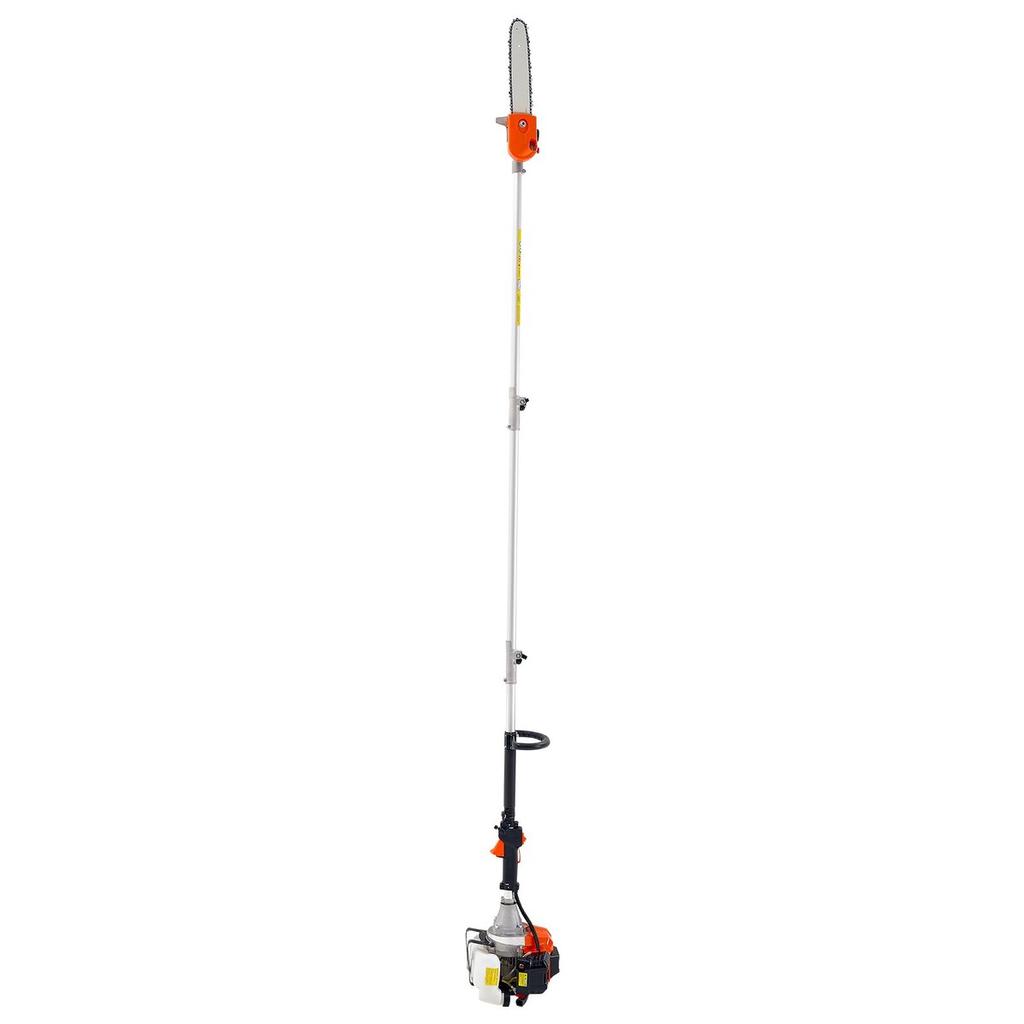 Gas Pole Saw, 43CC 2 Stroke Gas Powered Pole Saws with 30.48 Cm Cutting Bar, Cordless Tree Trimmer with Rotatable Head, 2.16 To 3.66 M Extendable,