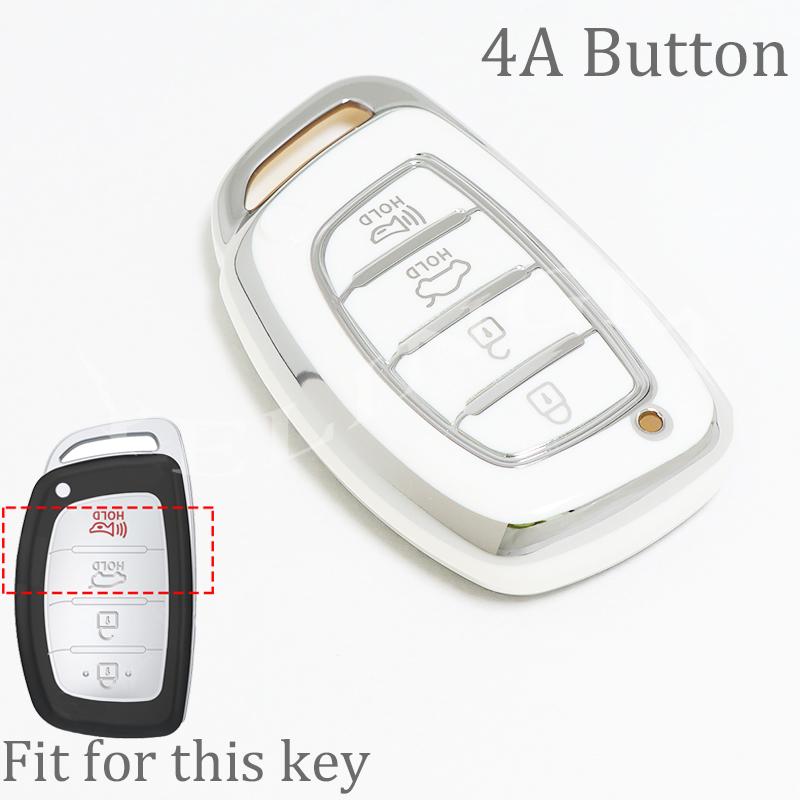 4 Button Car Key Case Cover For Hyundai Avante Sonata Santa Fe Tucson Elantra Azera Creta