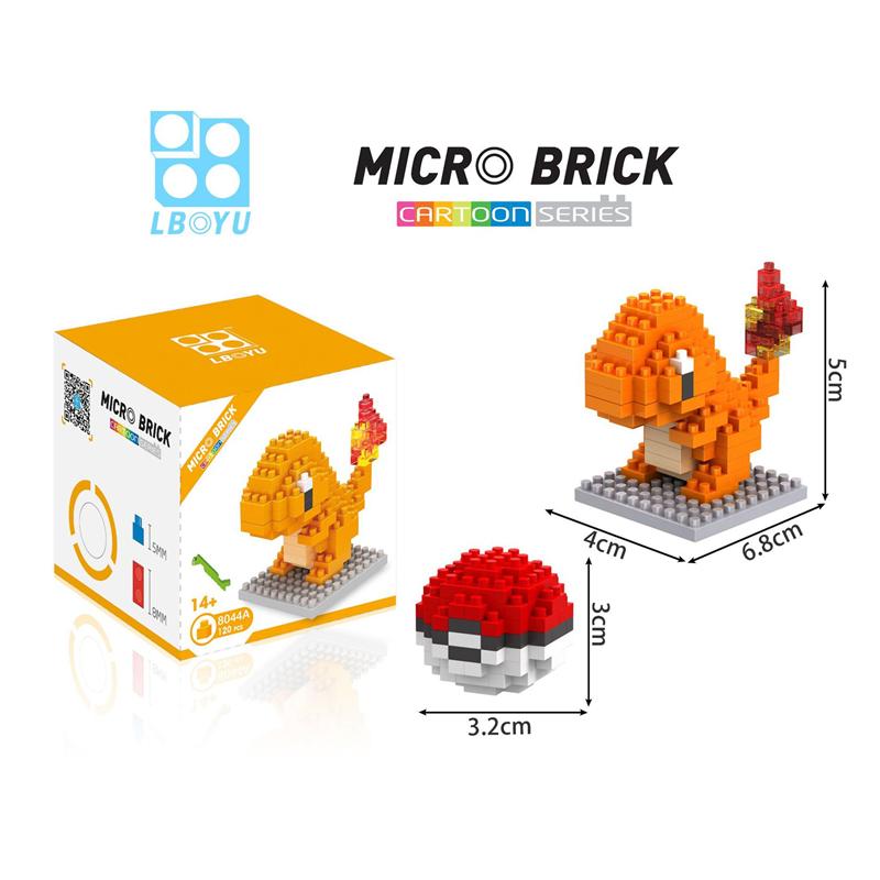 Funny Joy Pokmon Building Blocks Assembly Anime Picachu Charizard Doll Charmander Gengar Bulbasaur Bricks Toy for Kid Gift