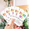 50Pcs Teacher Appreciation Hanging Tags with Jute Rope, School Party Decorations Gift Wrapping Labels, Thank You Cards