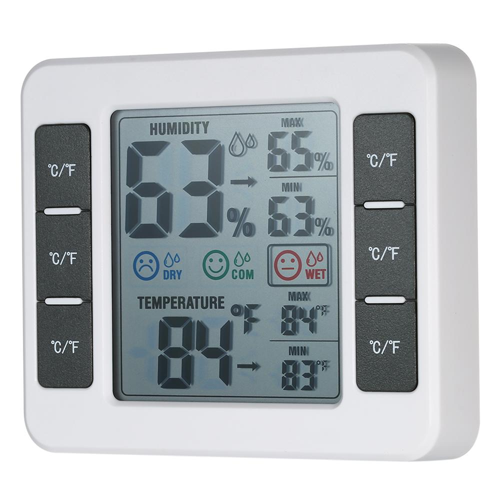 Termometro digitale per interni LCD, igrometro, misuratore di umidità della temperatura ambiente/H