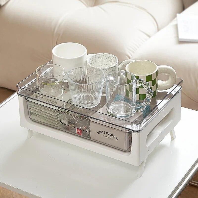 Coffee Pot Cup Storage Rack Living Room Bar Sundries Storage Organizer Home Accessories Office Sundries Storage Drawer