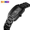 SKMEI 1400 Montre à Quartz de Luxe Étanche pour Femme Sportive Bracelet en Acier Argenté Montre de Dame Montre Habillée pour Femme Exquise 1620