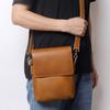 NICE SELECTION Men's Genuine Leather Mini Shoulder Bag, Sacoche, Smartphone Shoulder Bag, Slim, Compact, Simple, 2-Way, 3-Way (Brown, Regular)