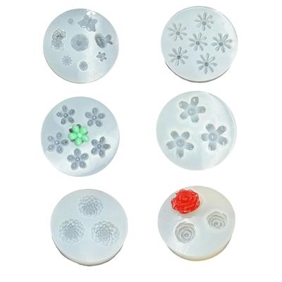 Premium Silicone Mold For Jewelry Making With 6 Floral Designs Rose Daisies Pinecone Flower Shapes High Temperature Resistant Easy Release