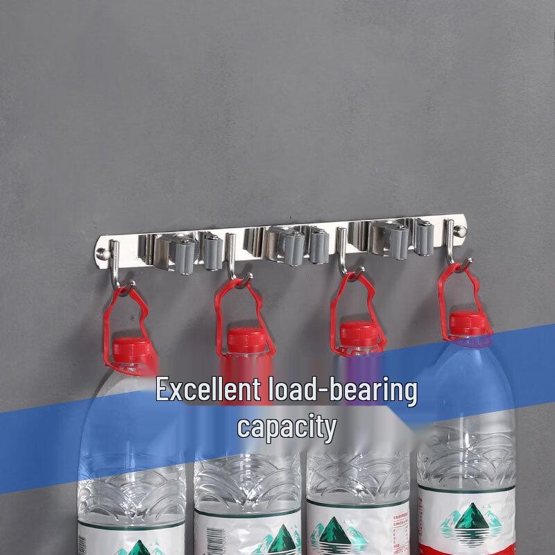 Lazy Xiaoji Stainless Steel Mop and Broom Wall Mount Hanger