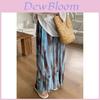 Boho Tiedye Midi Skirt For Women With High Waist And Flowy Design For Spring Vacation Style