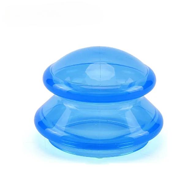 

Профессиональный набор силиконовых банок для массажа, банки для вакуумной терапии для массажа, миофасциального расслабления, уменьшения целлюлита 4.5*3.2cm-(1PCS) синий