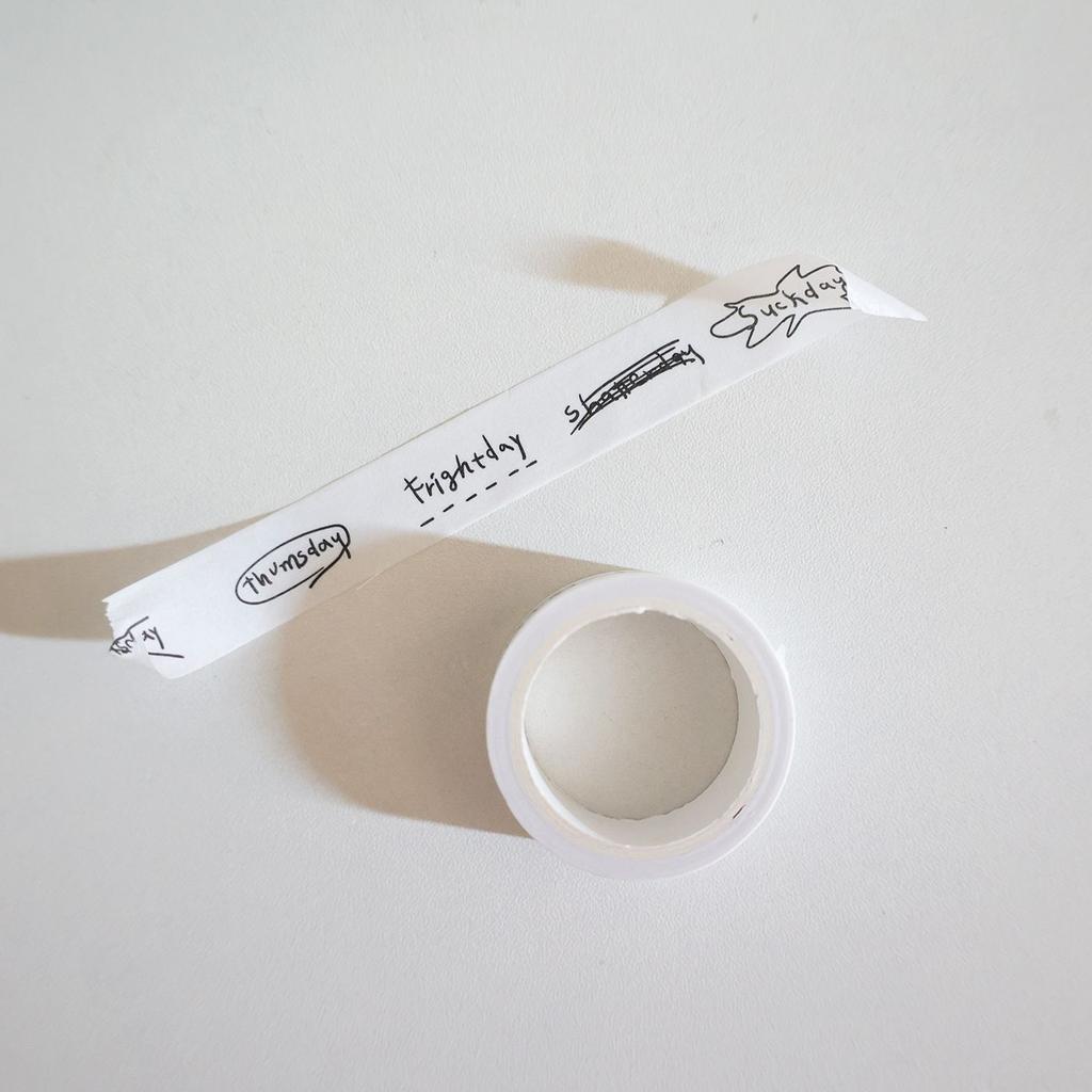 Wind Line Pen Paper Tape Weather Date Clock In Handbook DIY Decorative Material