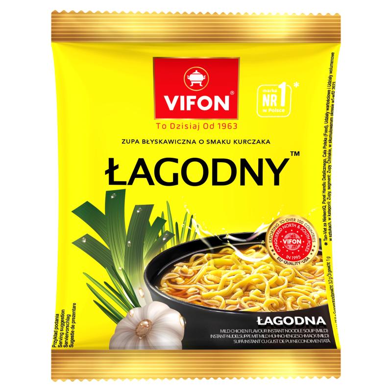 Zupă instant Vifon cu gust de pui, blândă, 70 g x 12 bucăți