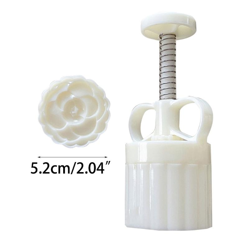 Camellia Flower Mooncake Press Mold Cookie Stamps Chinese MidAutumn Moon Cake Makers Decoration Tool for DIY Cookie