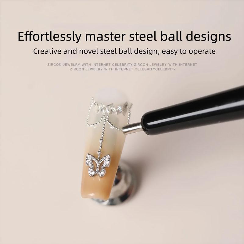 1/2/3pcs Cat Eye Nail Polish Magnet Suction Steel Ball Special Magnet Pen Strong Nail Magnet Round for Nails Tools CXB04