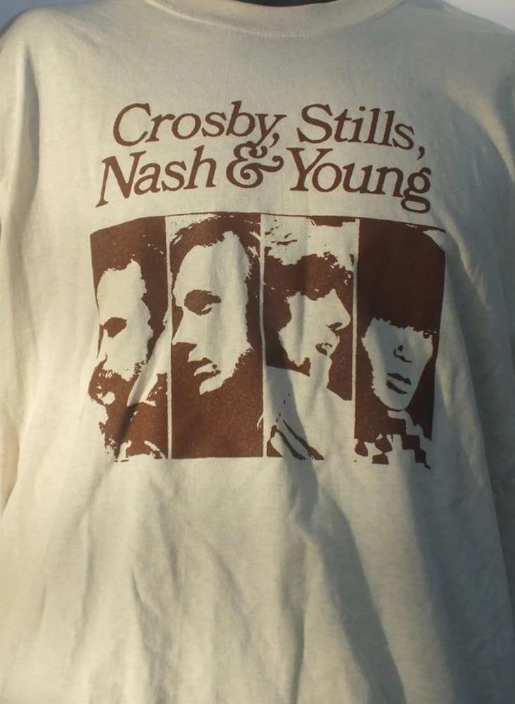 Crosby Stills Nash Young vtg Tshirt Unisex All sizes QT571 Unisex T-Shirt S