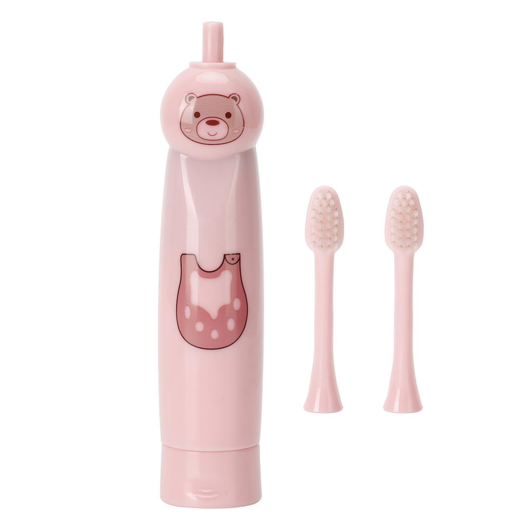 Children Electric Toothbrush Cartoon Pattern Waterproof Teeth Cleaning Brush Gift for KidsPink
