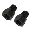 2Pcs 1 8in NPT Male to M10 X 1.0 Female Aluminum Alloy Oil Pressure Gauge Take Off Adapter for Vehicle