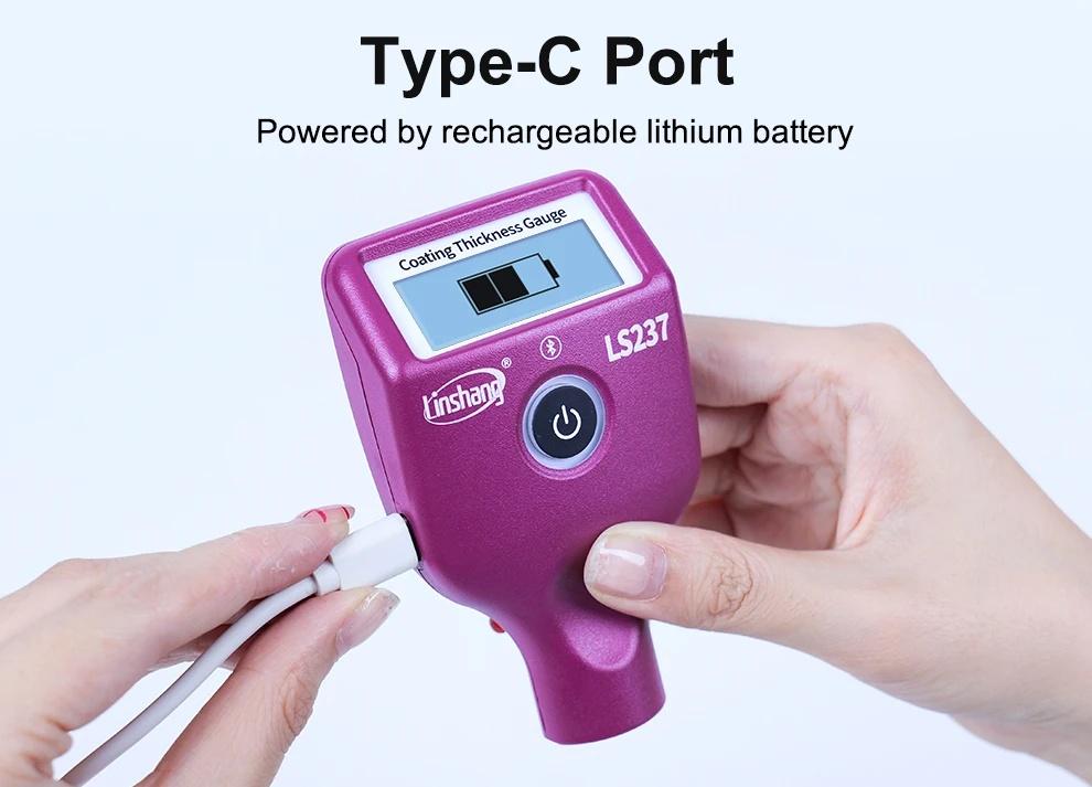 LS237 Car Coating Thickness Gauge Digital Car Paint Thickness Measurement Coating Inspection Device Professional for Used Car фиолетовый