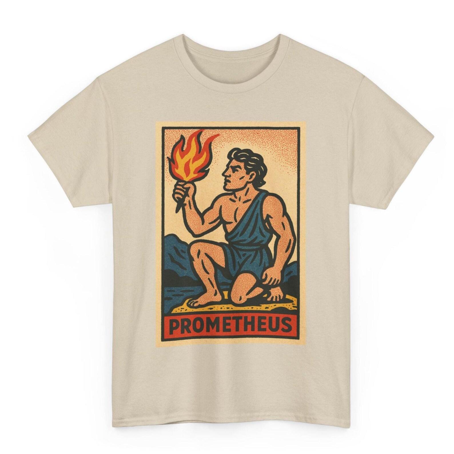 Prometheus Comic T-Shirt: Vintage Greek Myth Graphic Tee 4XL