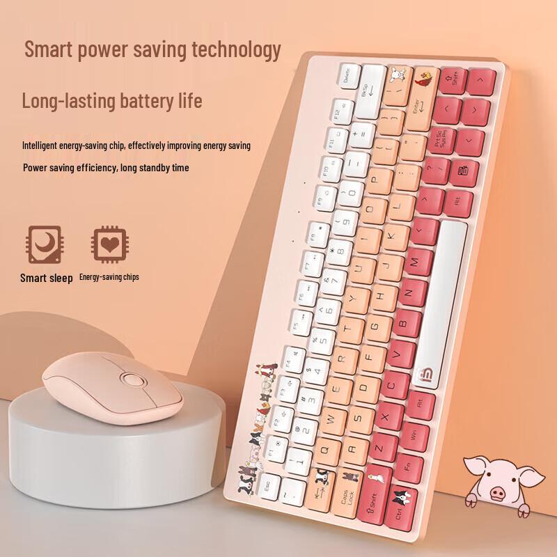 Fude G1501 Cartoon Wireless Keyboard and Mouse Combo