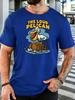 Unisex Olive Green Crew Neck Tee The Loud Pelican Cartoon Bird Stump Anchor Wave Retro Coastal Bird Lover Soft Cotton Casual Top
