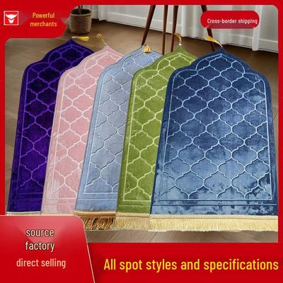 Irregular Embossed Raschel Prayer Mat with Short Pile
