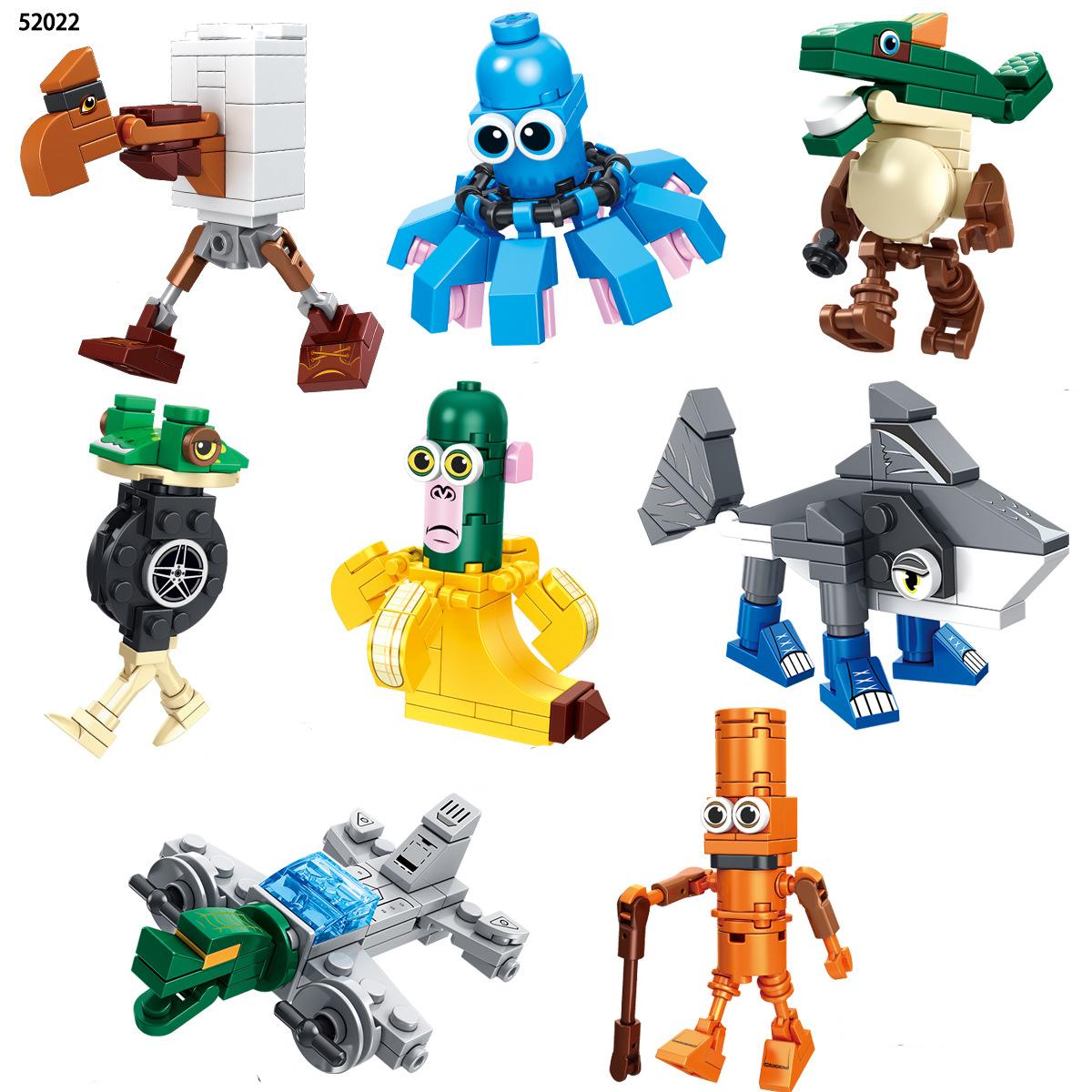 

New Italian Brainrot Animals Tung Tung Tung Sahur Building Block Set Tralalelo Tralala SharkBlock Bricks Toy Gift Present for Children Kids Children