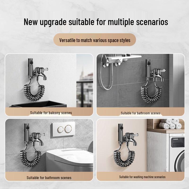 TLXT Washing Machine Faucet with Spray Gun and Retractable Hose
