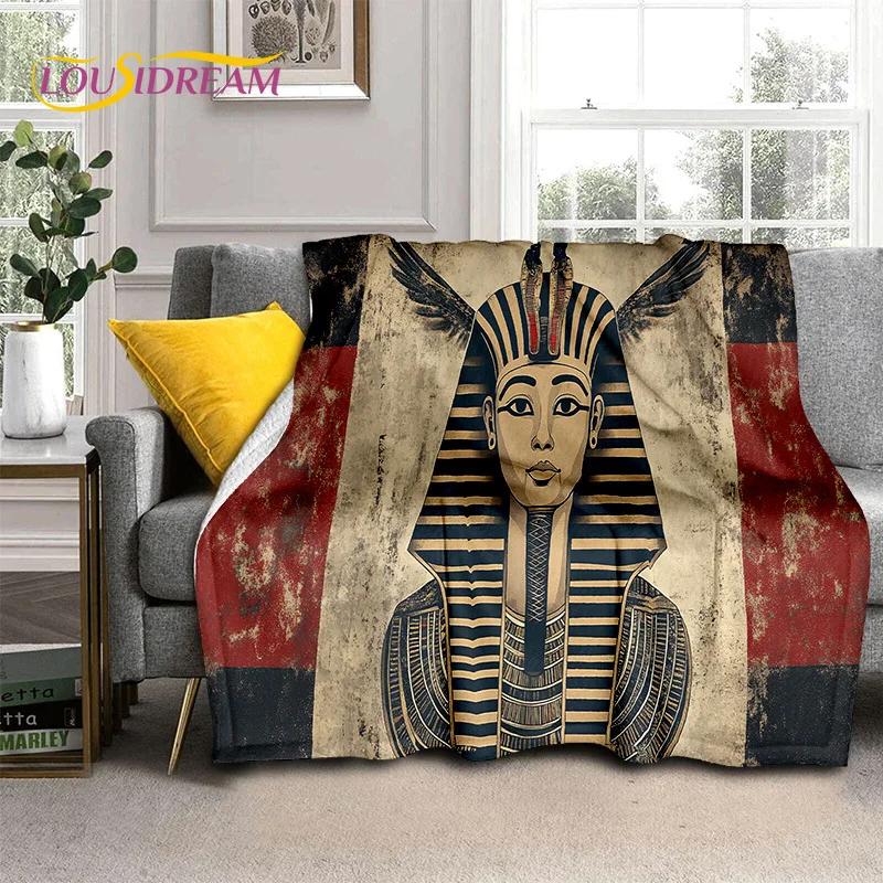 3D Ancient Egypt Death Anubis Pharaoh Horus Mythology 2025 Soft Blanket,Soft Throw Blanket for Home Bedroom Bed Sofa Cover Child