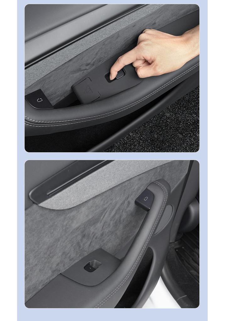 Silicone Button Stickers for Tesla Model Y/YL Door Panel & Window Lift Interior Mods