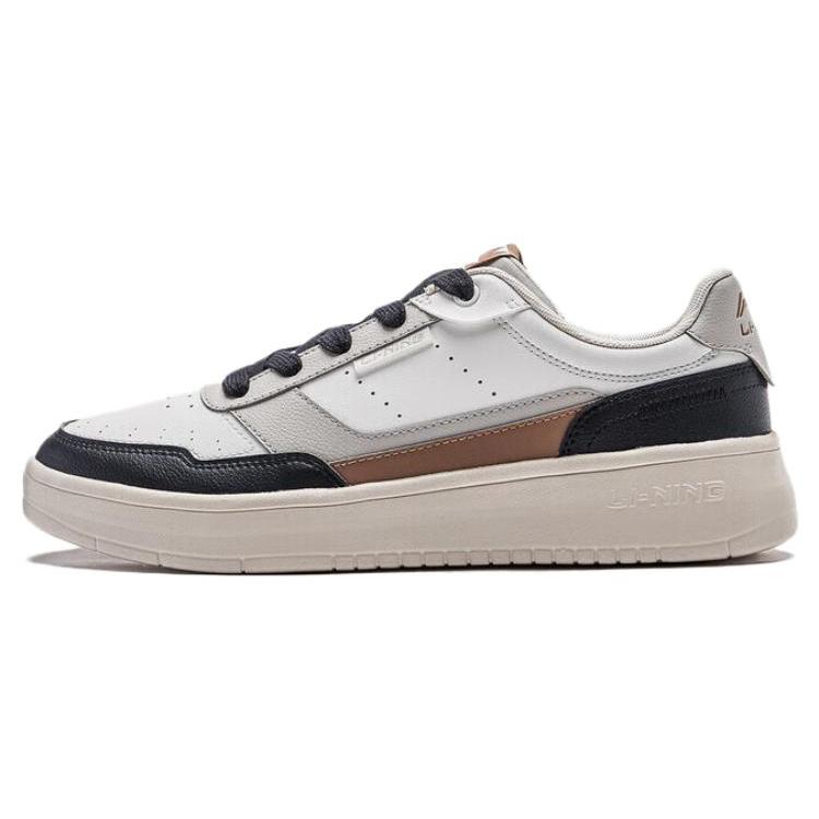 New LiNing Relaxing Lightweight Low Top Skateboard Shoes Men's White Black Gray AGCT401-5