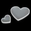 2pcs/set Heart Coaster Tray Silicone Mold Love Shape Dish Resin Plate Craft DIY