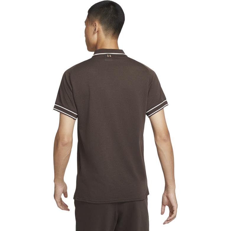 New Nike Heritage Polo Shirt Men's Baroque Brown FQ2102-237