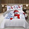 Merry Christmas Coverlet SetLovely Snowman Bedspread Twin Size for Boys Girls Dorm Room Winter Theme Cartoon Style Quilt Set