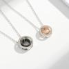 Hermoso collar de pareja de la bella y la bestia, un par de versión coreana, regalo de amor a distancia para estudiantes, colgante con letras