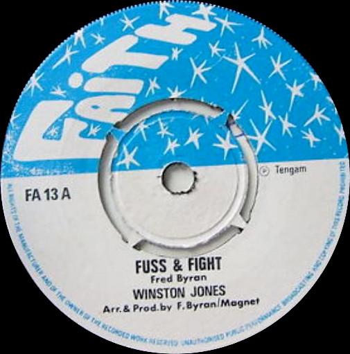

7inch Record WINSTON JONES Fuss Fight FA13 FAITH 1974 UK Reggae Ska Dub Used