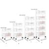 Easy Access Open Top Storage Rack Convenient Rolling Storage Rack Stylish Shelves with Hooks for Bathroom Stairwell Use