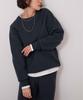 Yours BYXU0932 Size L Women's Sweat-Like Knit, Navy,