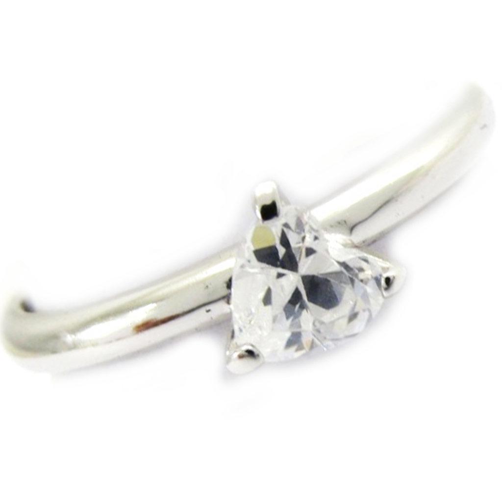 Silver Ring 'Love' Silvery White (rhodium) - 5x5 Mm