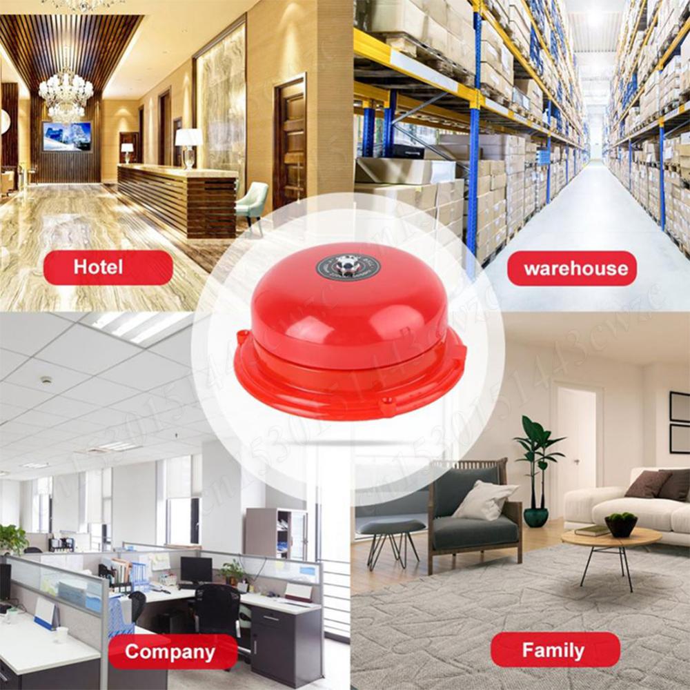 4 Inch Manual Call Point Fire Alarm Resettable Pull Station Metal Fire Control 100db Internal Strike Type Electric Bell