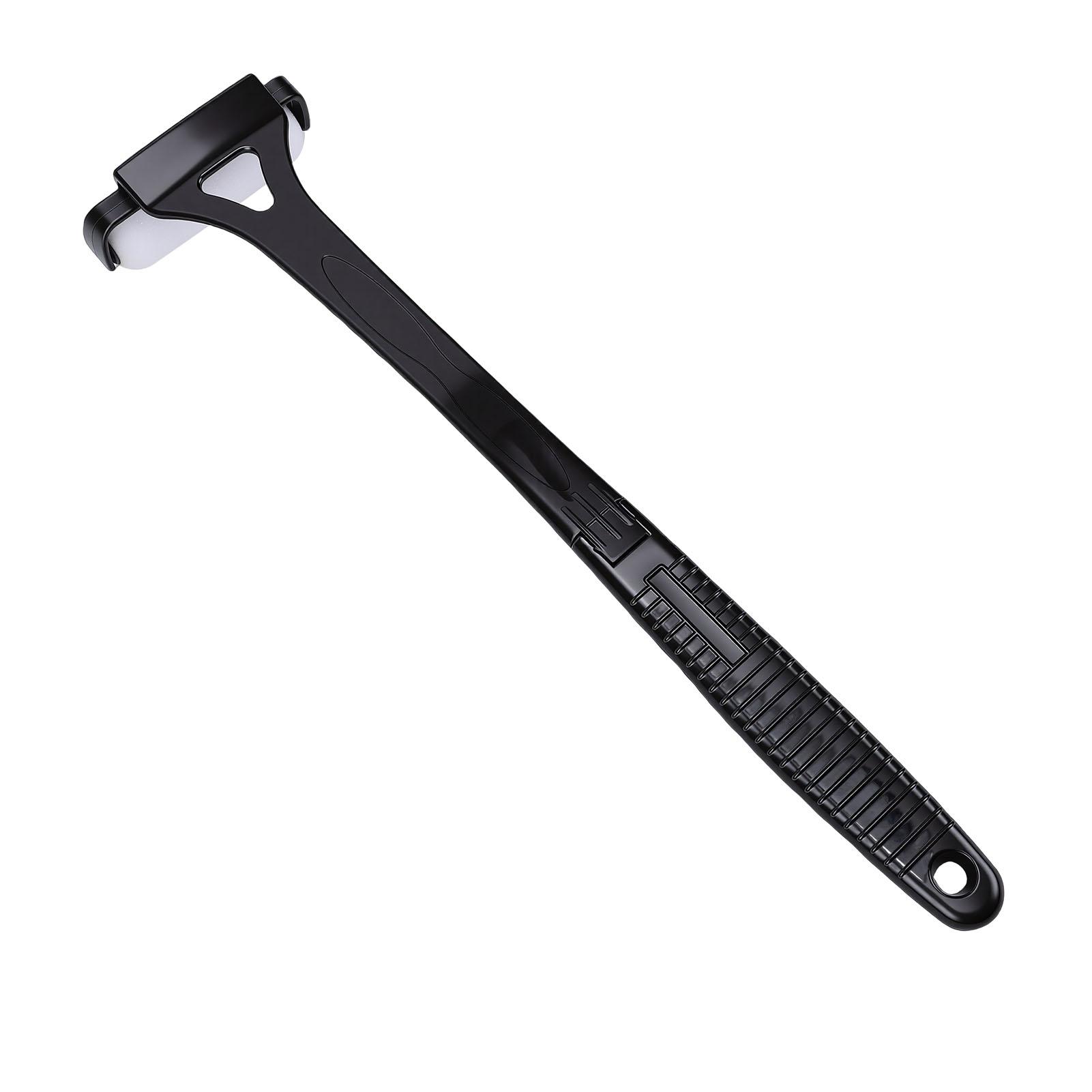 

Foldable Long Handle Back Lotion Applicator Moisturizing Cream Sunscreen Self Tanner Medication Application Roller Black