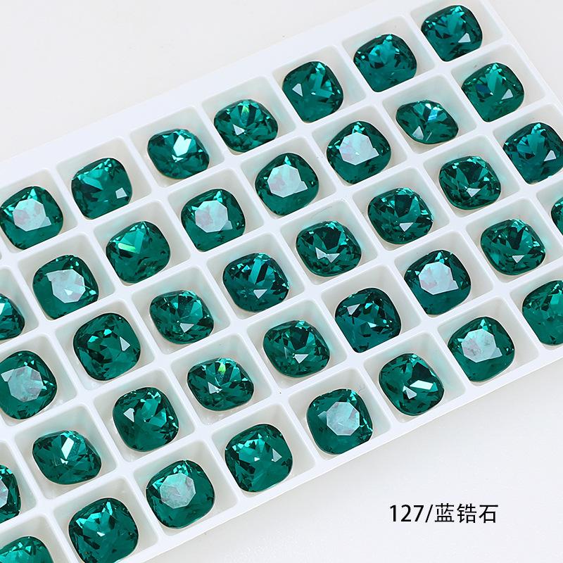 10Pcs Crystal K9 Glass Drill Tip Bottom Drill Fat Square Special-Shaped Nail Drill Clothing Accessories