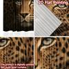 Set Of 2 Flat Printing Curtain Leopards Intense Gaze Digital Printed Polyester Drapes Party Decorations Use Indoor Outdoor